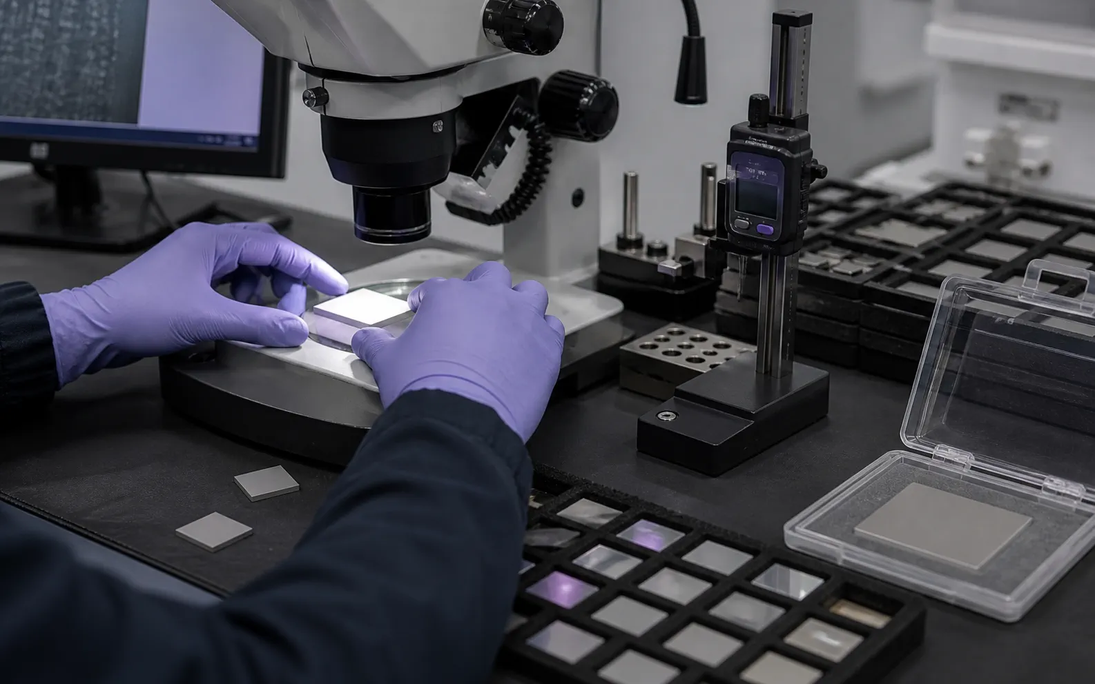 Illustrative materials inspection scene